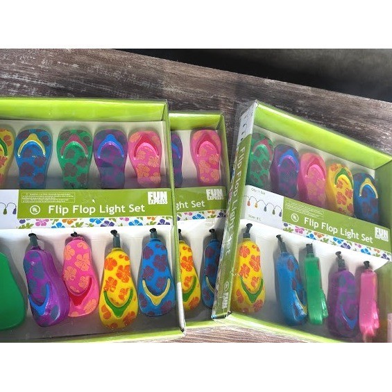 Fun Express Flip Flop String Lights Colorful Summer Luau Party Decorations