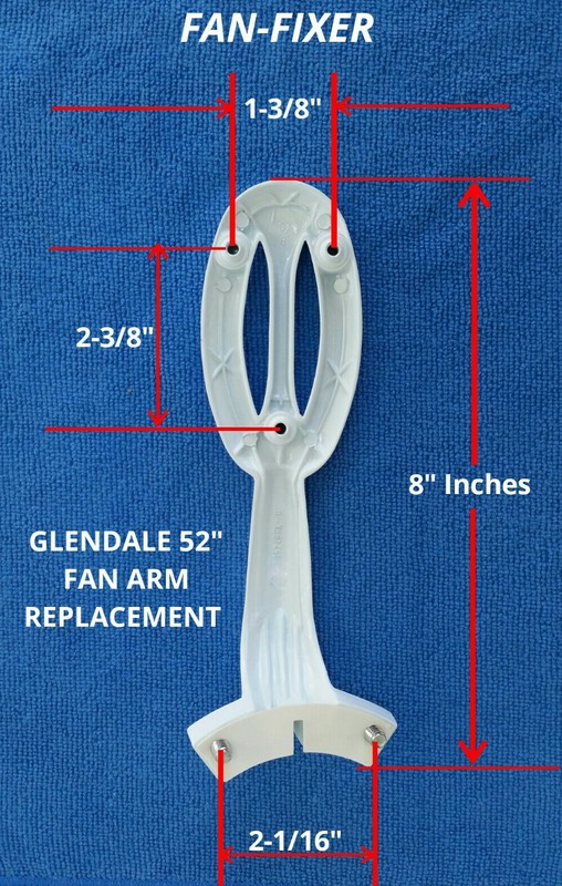 Hampton Bay 52"Glendale Brushed Nickel Silver Ceiling Fan Blade Arm Replacement gallery