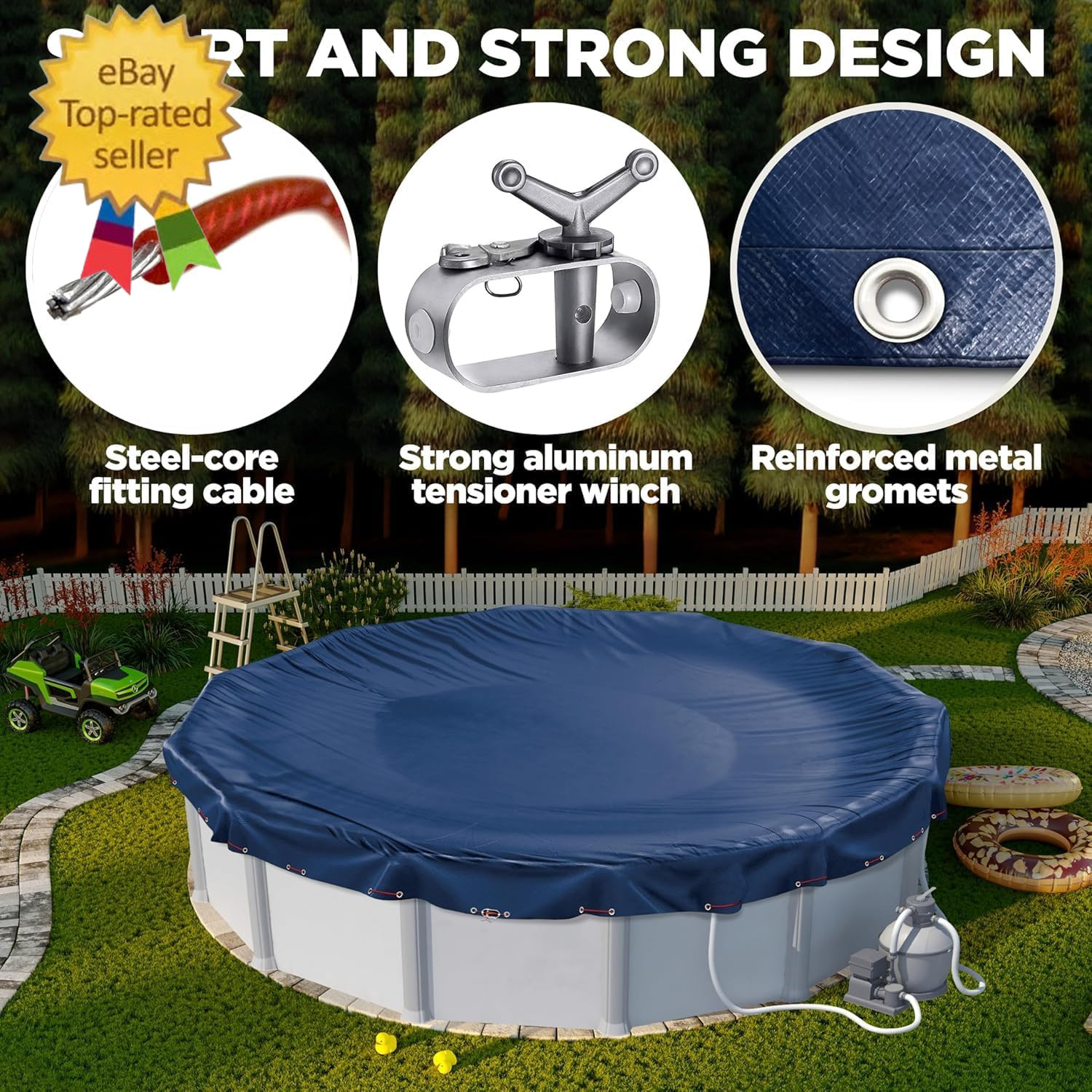 18 Ft round Pool Cover for above Ground Pools, above Ground Pool Cover, Swimming gallery
