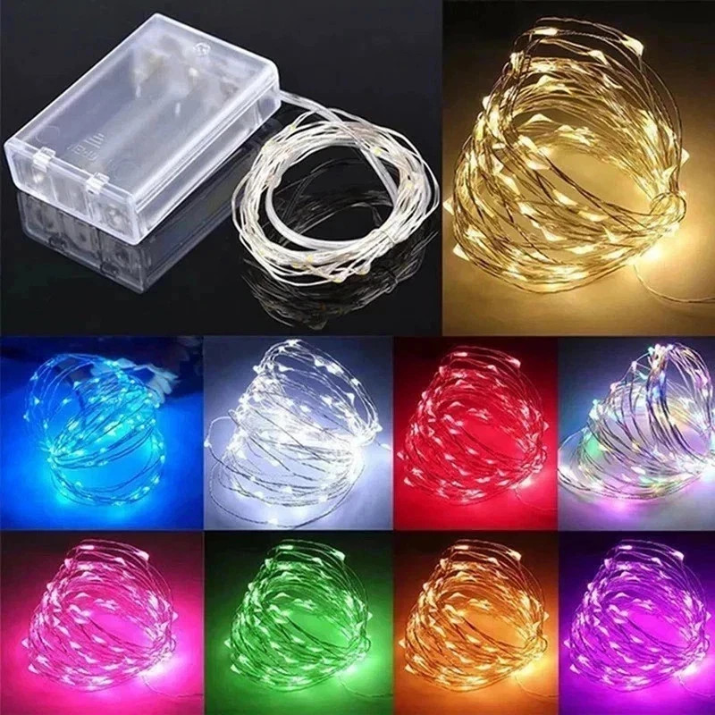 20/50/100 Battery Operated Copper Wire LED Fairy String Lights Christmas Wedding gallery