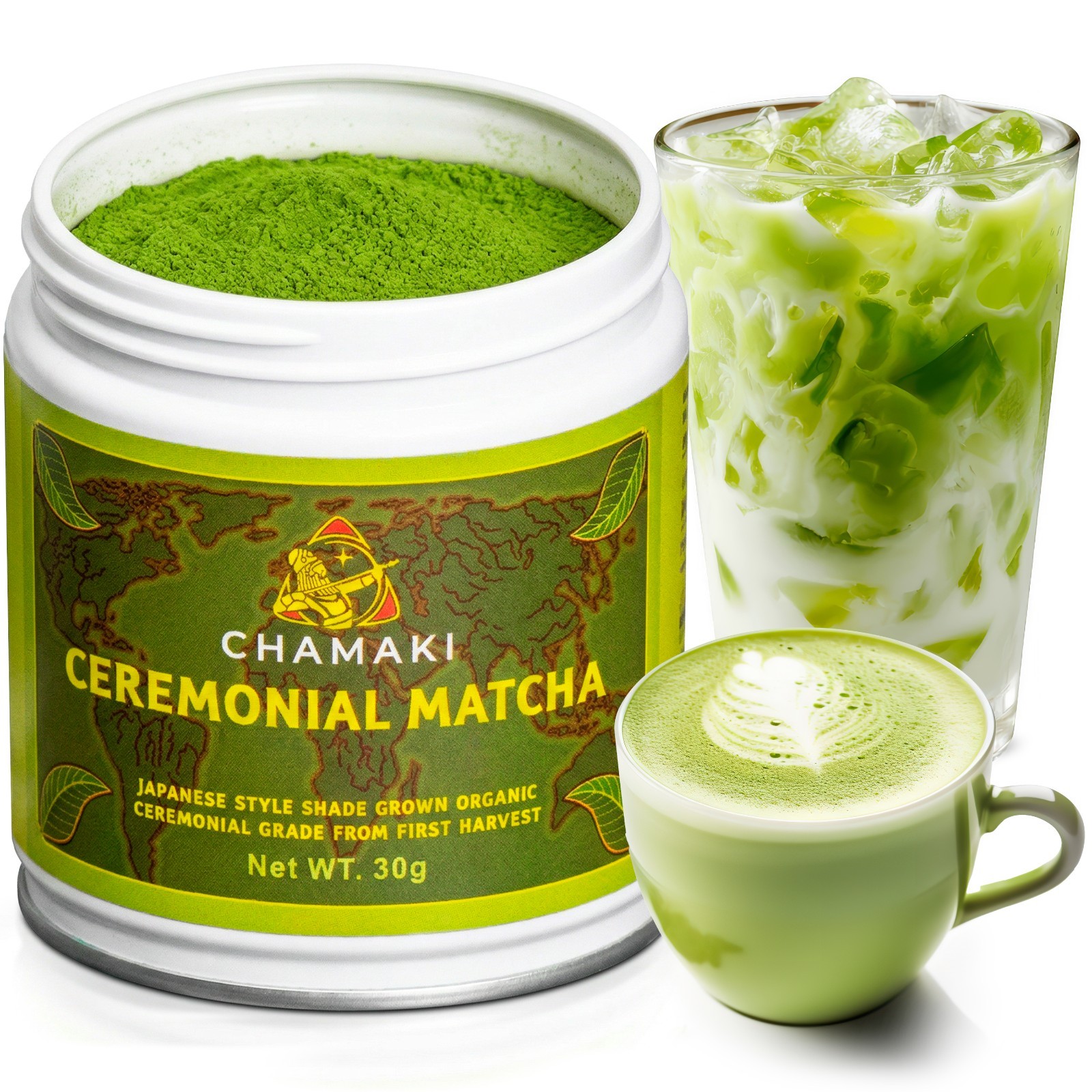 Chamaki Ceremonial Matcha Powder-First Harvest Japanese Style Organic 30g gallery