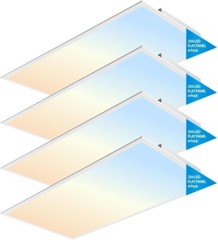 4 PACK 2x4FT LED Flat Panel Lights 30-72W 5CCT 2700K-6500K Fixture Office Light