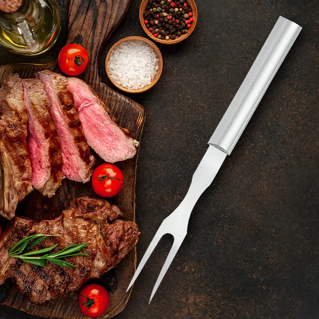 RADA CUTLERY R110 THE CARVING FORK TWO TINES ALUMINUM HANDLE MADE IN USA gallery