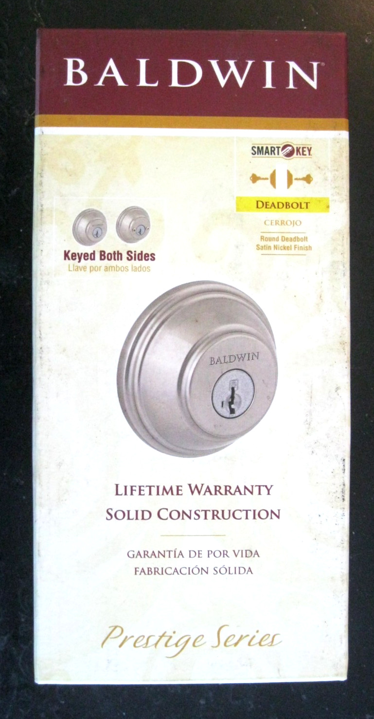 Baldwin Deadbolt Keyed Both Sides Smartkey Prestige Series Satin Nickel New gallery