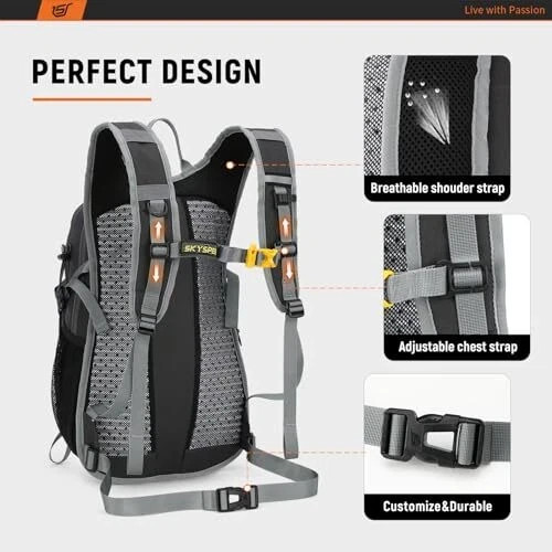  Hiking Backpack - 20L Small Backpacks with Ergonomical Design, Darkgray 5