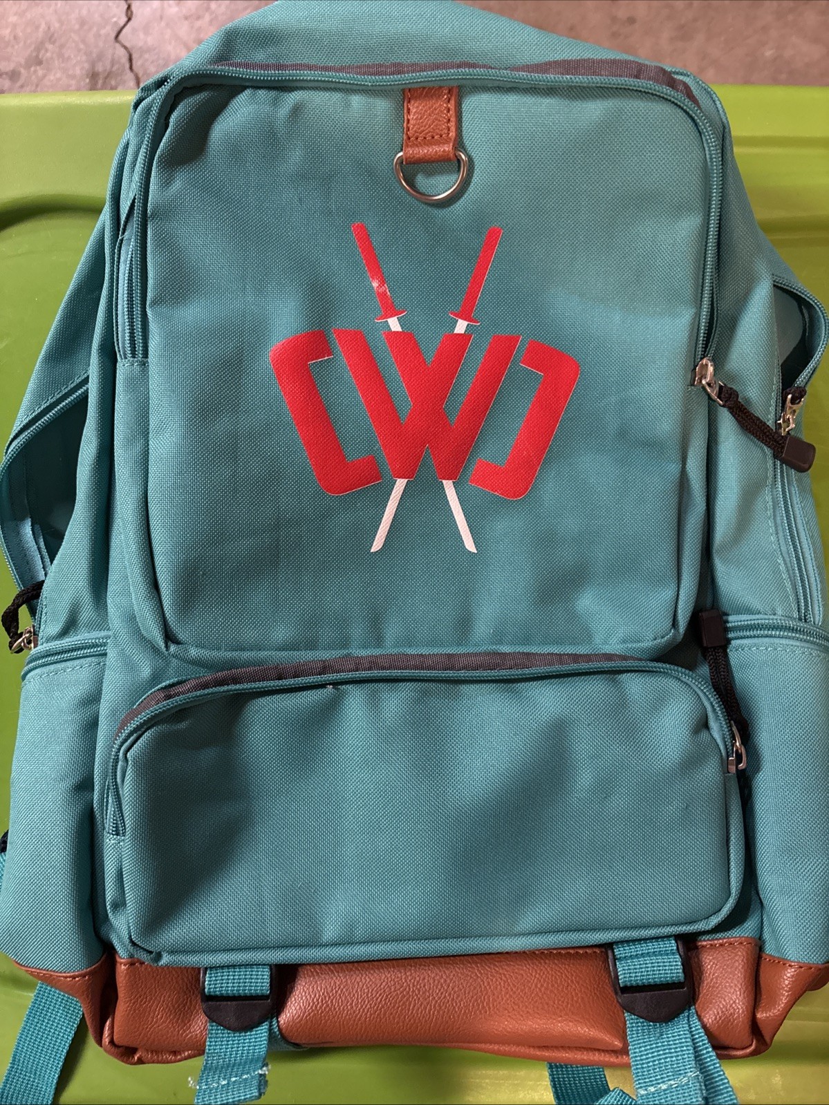 Chad wild clay book bag  Backpack Red Blue