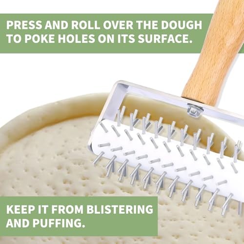 Pizza Dough Docker, Professional Dough Roller withen Handle, Sturdy Pizza Wood gallery