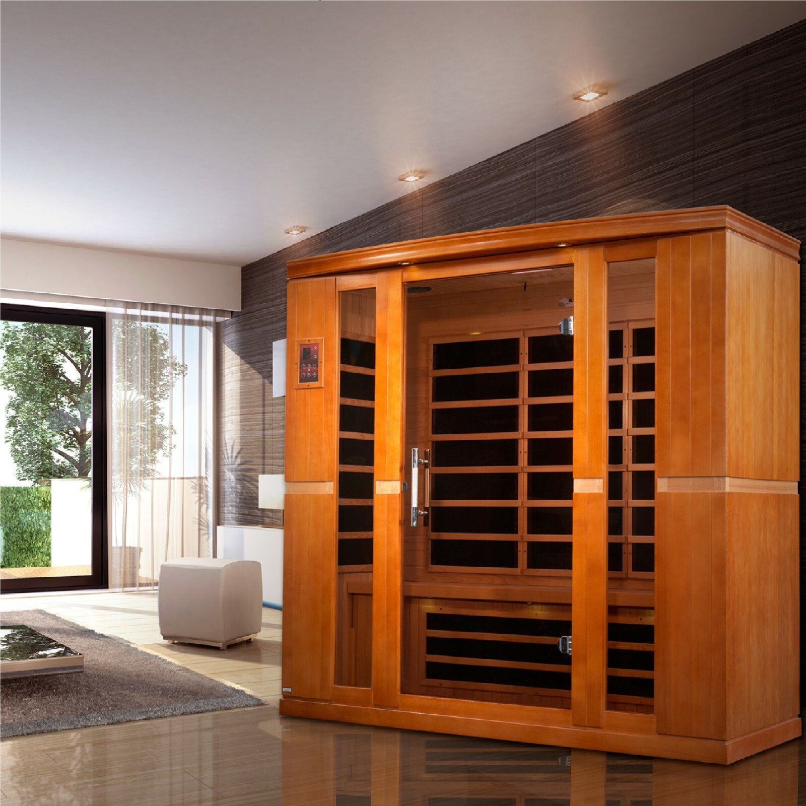 Dynamic 4 Per Far Infrared Sauna Bergamo Series, 8 Carbon Heating Panels Low EMF gallery