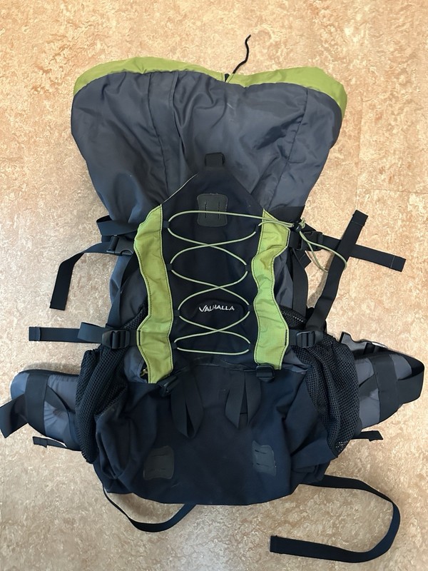Valhalla Hiking Backpack Pack Size Small Black/Green Camping – Missing Lid