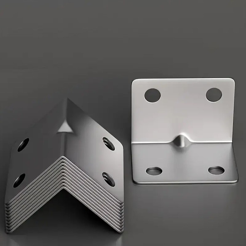 Stainless Steel L-Shaped Bracket Corner Brace 0.79in 90 Degree Angle Corner Lot gallery