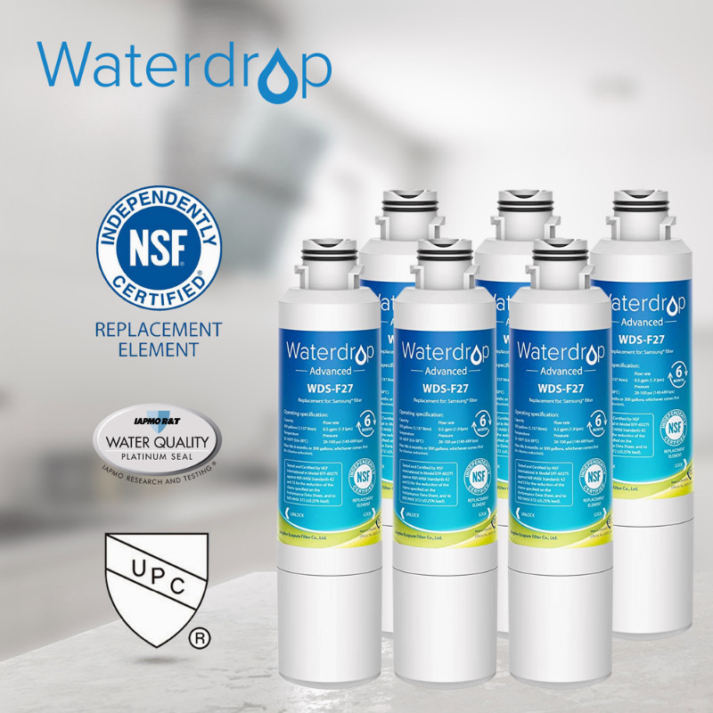 Waterdrop DA29-00020B replacement for Samsung Refrigerator Water Filter, 6 Pack gallery