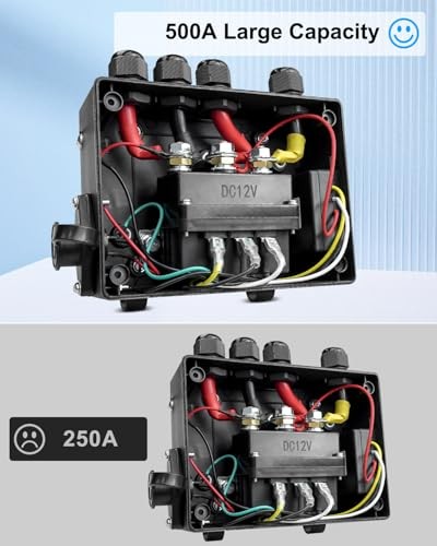 Pre-Wired Winch Control Box Kit, 12V 500A Winch Solenoid Contactor Relay & gallery