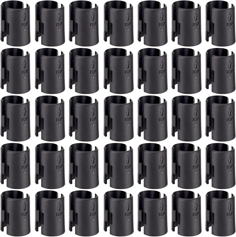 54 Pack Wire Shelving Shelf Lock Clips, Black, ABS Plastic & Metal, 1" Post Shel gallery