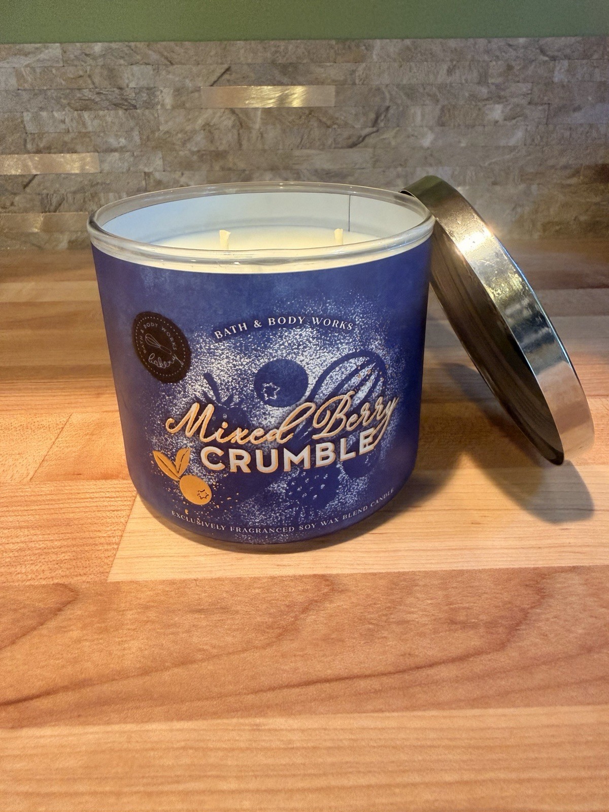 Bath & Body Works Mixed Berry Crumble Candle, 14.5 Oz, 3-Wick gallery