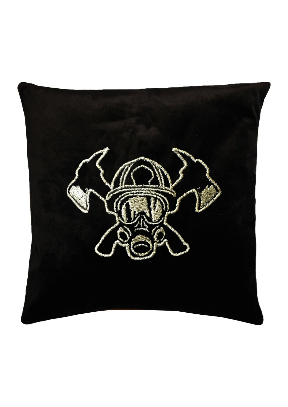 Fireman Embroidery Print black Pillow Case Throw Cushion Cover 15,75x15,75in gallery