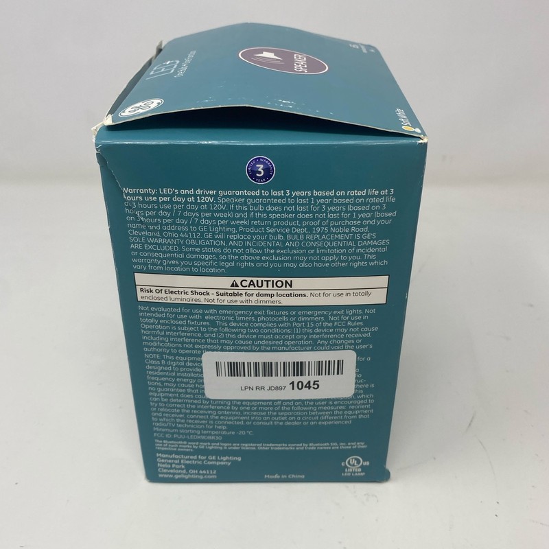 GE LED+ BR30 Soft White Bluetooth Speaker Bulb + Remote, 700lm gallery