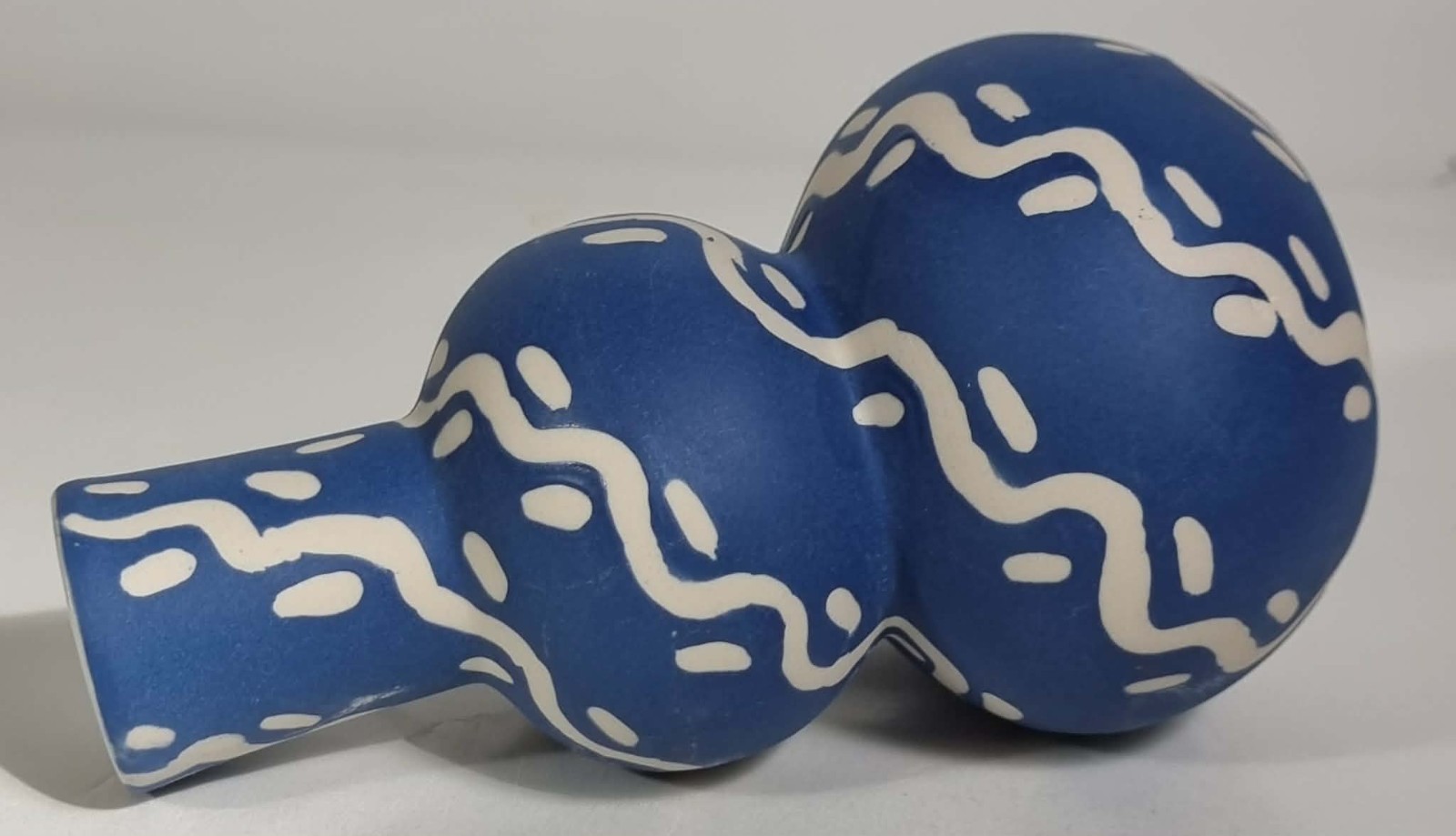 Jones & Co Happy Vase Tracks Blue Ceramic 15.5cm gallery