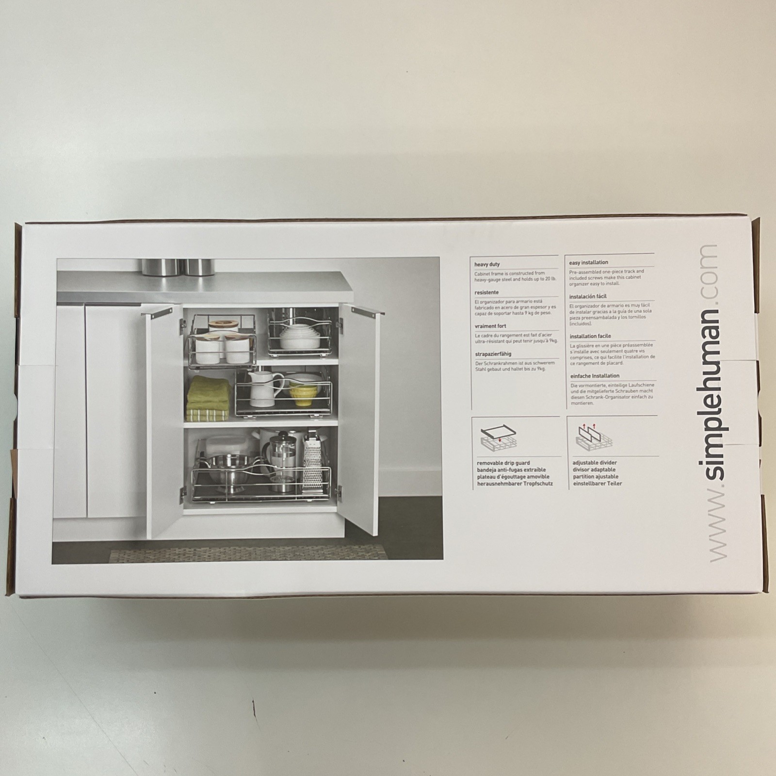 Simplehuman 9 inch Pull-Out Cabinet Organizer Heavy Gauge Steel Frame KT1118 gallery
