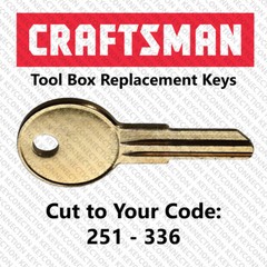 Craftsman Tool Box Key Cut to Your Code 251 – 336 Llaves Toolbox Keys