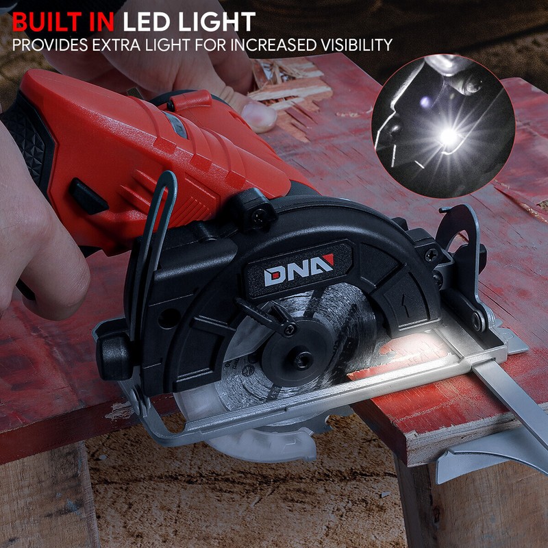 12V Cordless Circular Saw 0-45° Bevel Adjustment Power Tool w/Battery+ Charger gallery