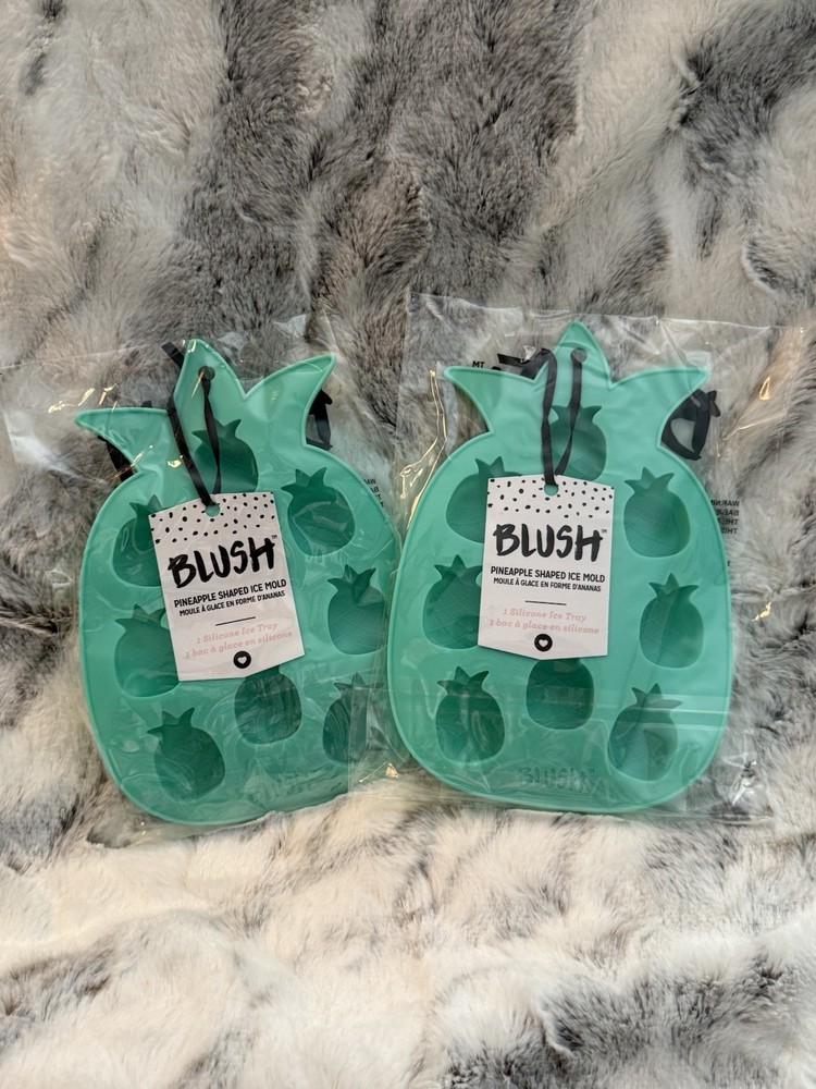 Pineapple Ice Cube Tray 9 Pineapple-Shaped Cubes Set of 2 RV $30 Blush Brand