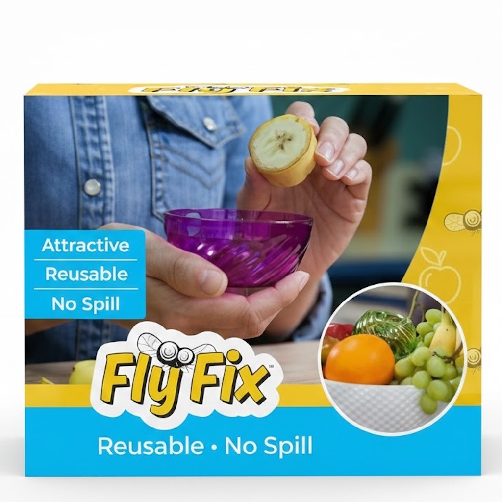 FlyFix || Fruit Fly Trap - 2 Pack - Purple, Pink, Blue, Green, Red, Yellow - New gallery