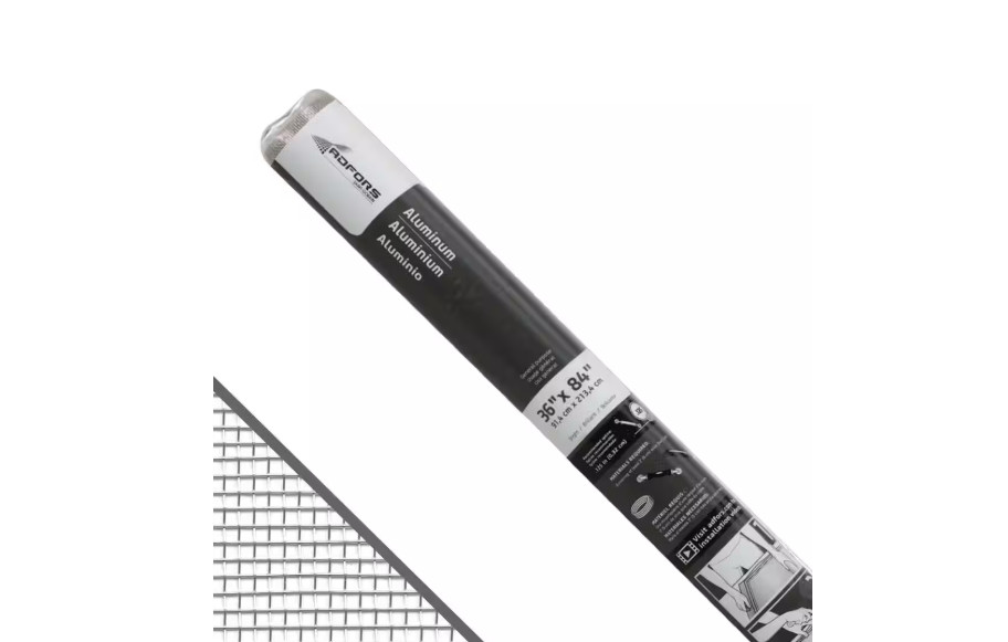ADFORS 36"x84" Bright Aluminum Screen Roll – Window/Door Mesh gallery
