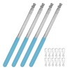4-Pack Telescopic Handheld Flagpoles, 5.2ft/1.6m Stainless Steel [Light Blue] gallery