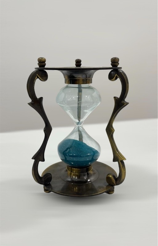 Timer Sand Clock 4 Minutes & Metal Sand Watch 5 Min, Brass Hour Glass Sandglass gallery