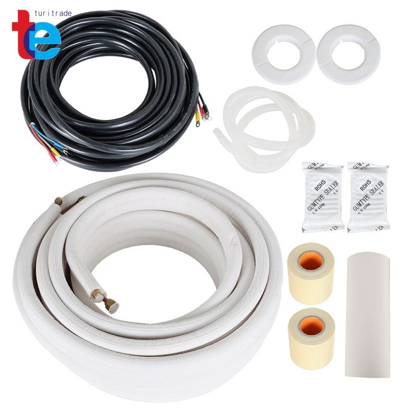 Professional 50ft Mini Split Installation Kit - 1/4" & 3/8" Copper Lineset gallery