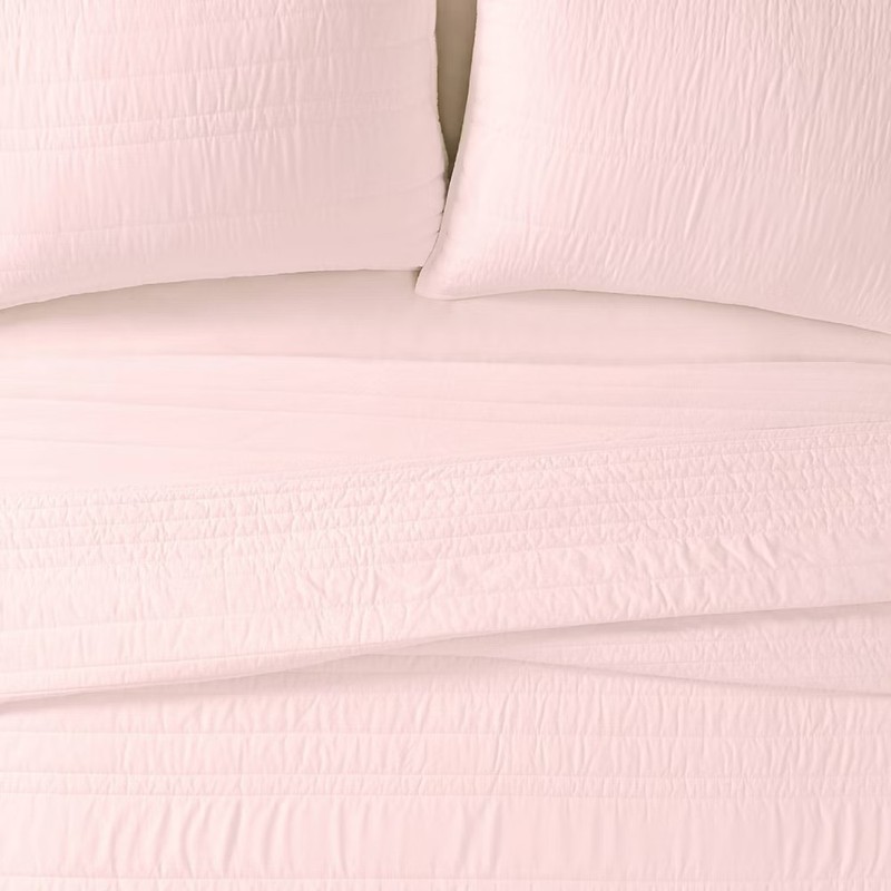 Full/Queen 3pc Antimicrobial Quilt Set Blush - Truly Calm gallery
