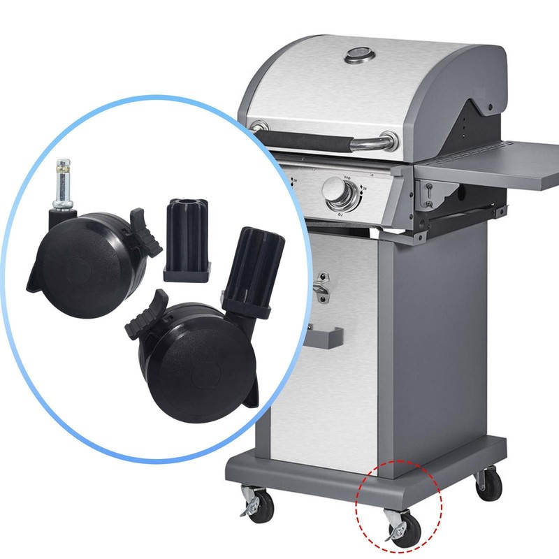 2 Pieces Locking Casters Easy Installation 70360 Component Porch Camping Garden gallery