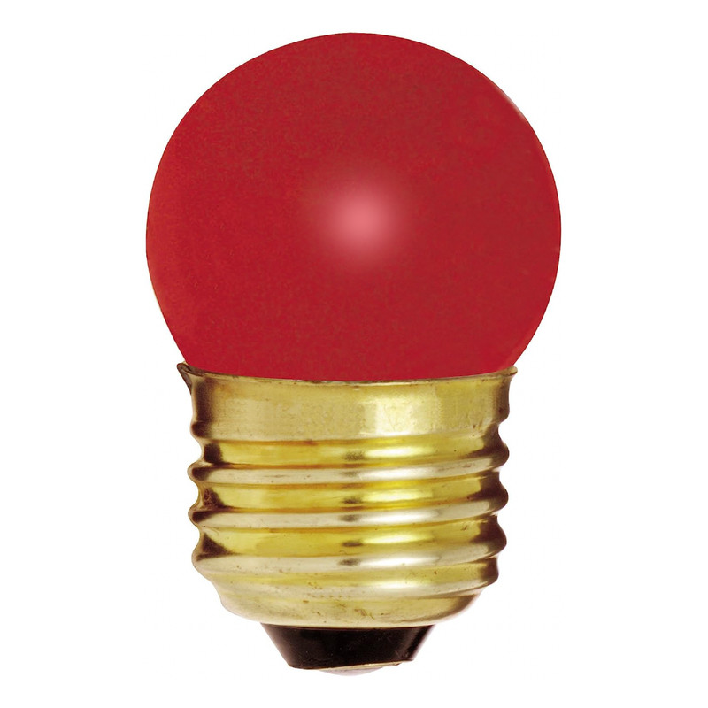 5 Pack S3611 CERAMIC RED Mini Globe Indicator Bulb 7.5W 120V S11 Medium Base E26 gallery