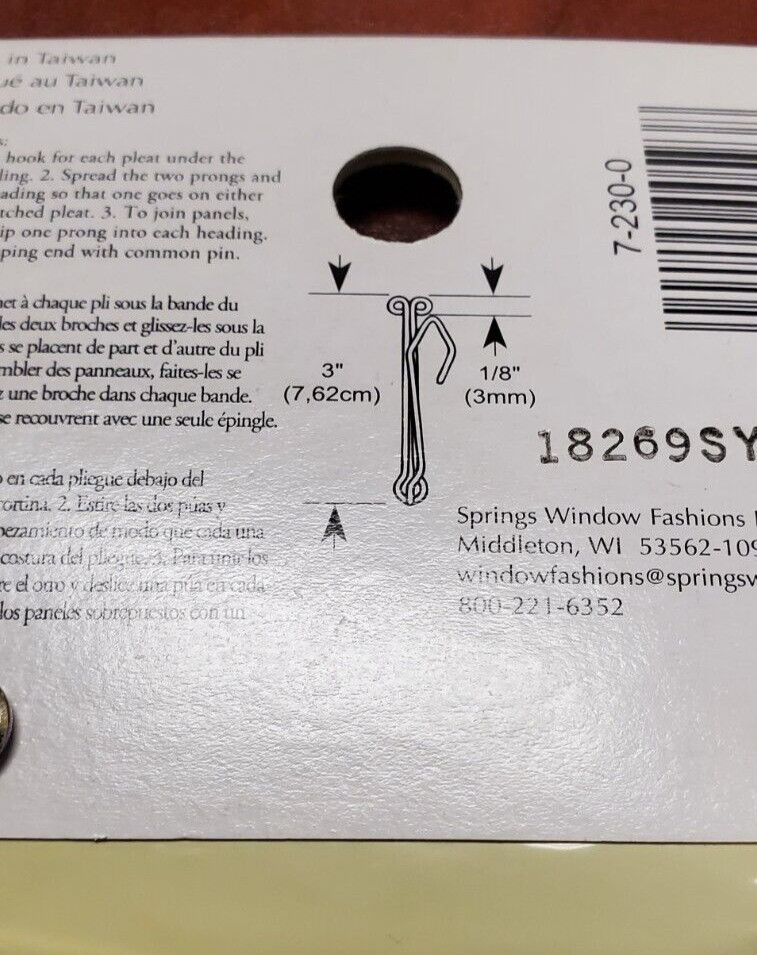 Graber 3-Inch Slip On Drapery Hooks with 1/8-Inch Drop - Set of 14 (7-230-0) gallery