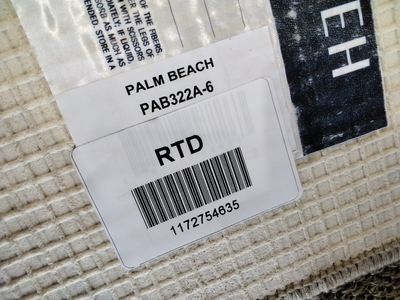 DESERT SAND 6' X 9' Back Stain Rug, Reduced Price 1172754635 PAB322A-6 gallery