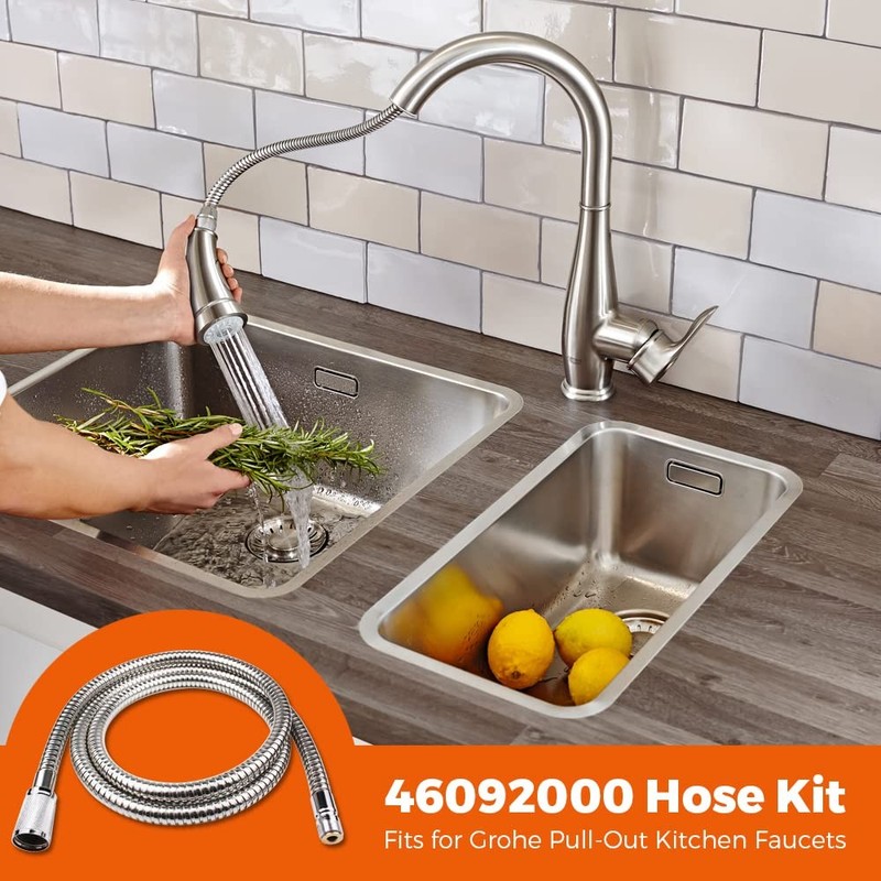 46092000 Pull Out Spray Hose 59 inches (L) x 0.9 (W), Chrome Finish gallery