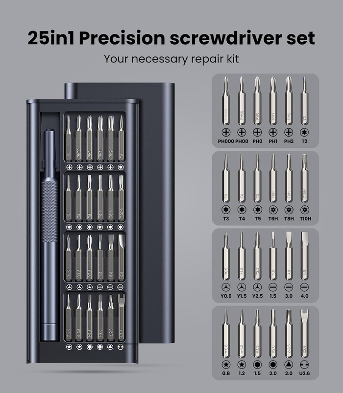 25-in-1 Precision Screwdriver Set Mini Repair Tool Kit for Phone Laptop Elect... gallery