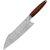 QSP Knife Mulan Kitchen Chef's Knife 8" Damascus Steel Harpoon Blade Wood Handle gallery