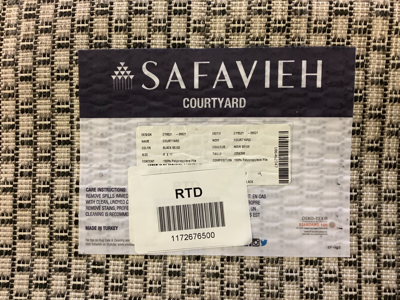 BLACK / BEIGE 8'-0" x 11'-0" Damaged Rug Reduced Price 1172676500 CY8521-36621-8 gallery