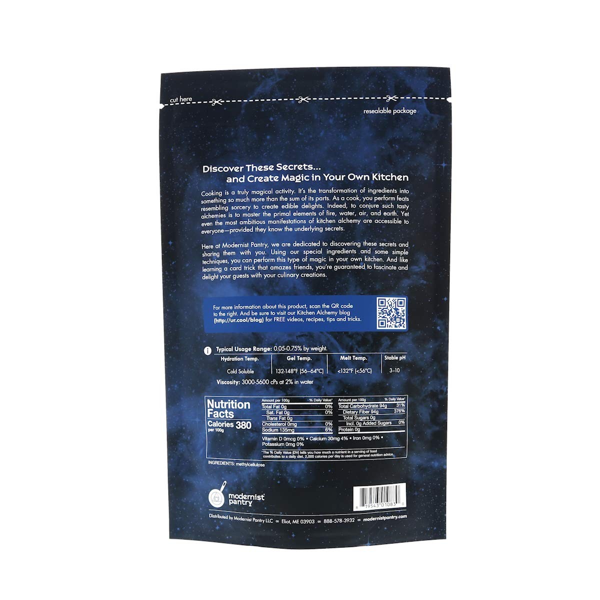 Pure Methylcellulose - High Viscosity ⊘ Non-GMO Vegan OU Kosher Certified - gallery