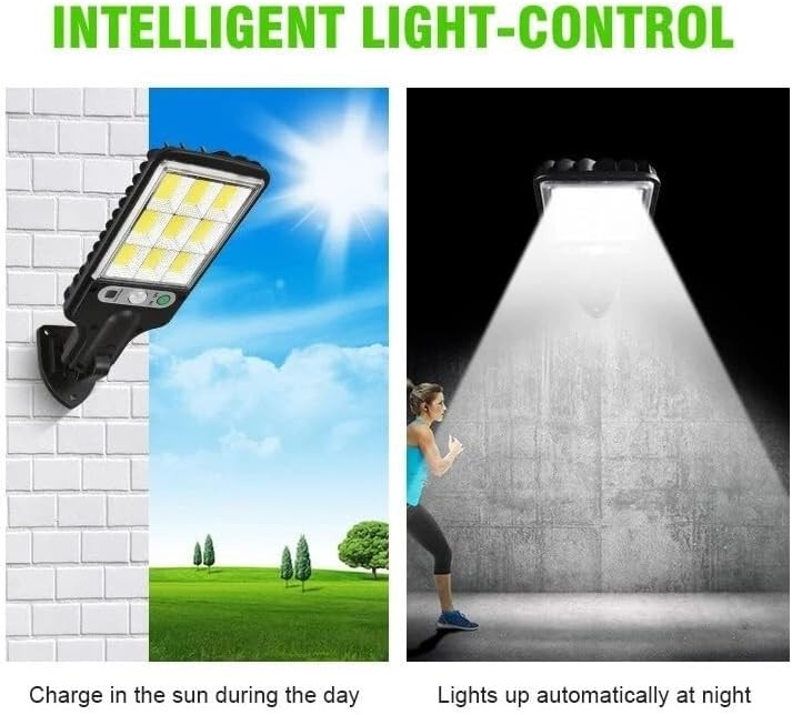 3PCS Outdoor Solar Wall Light LED Motion Sensor Bright Flood Street Lamp 3 Modes gallery