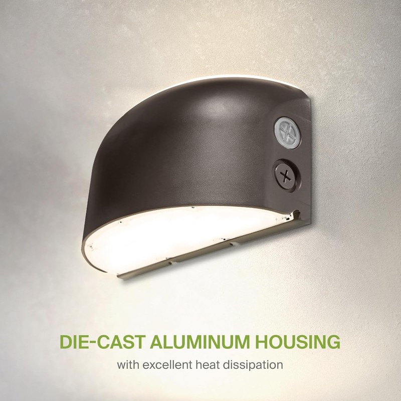ASD 40/50/60W LED Wall Pack Light Round with Dusk to Dawn Photocell, Up & Down gallery