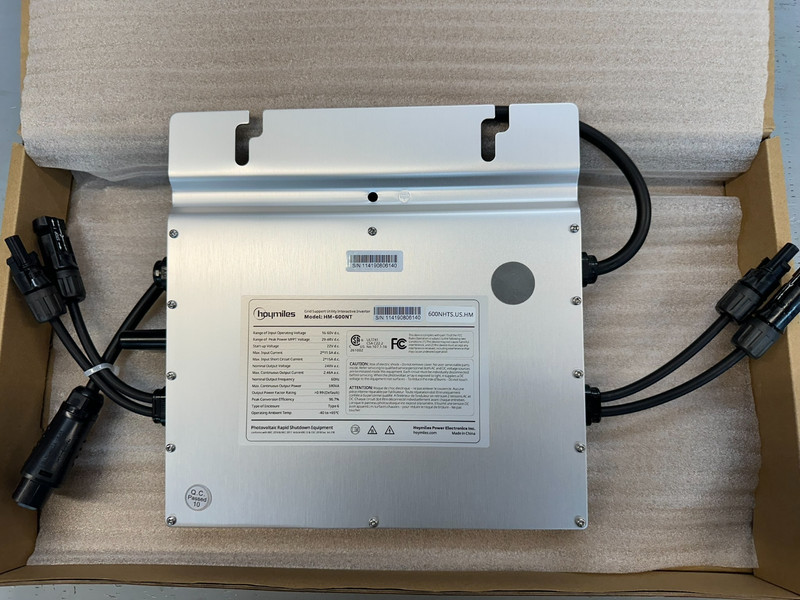 Hoymiles HM-600NT Grid Tie Microinverter 2-in-1, 25 yr warranty - NEW / REDUCED! gallery