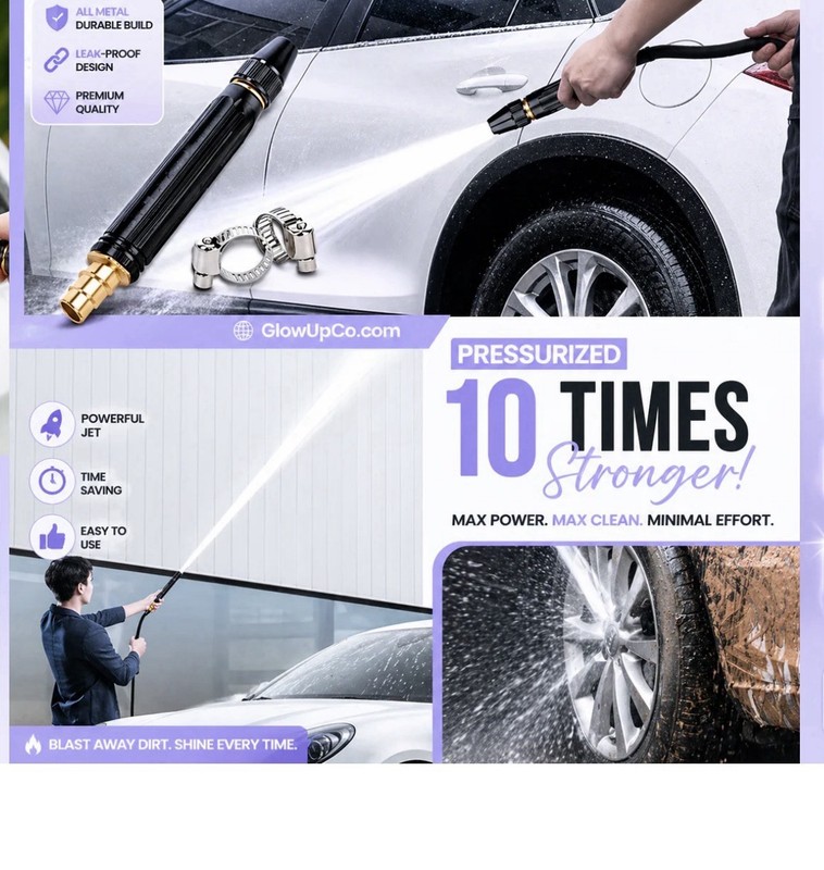 360° Adjustable High-Pressure Washer Nozzle gallery
