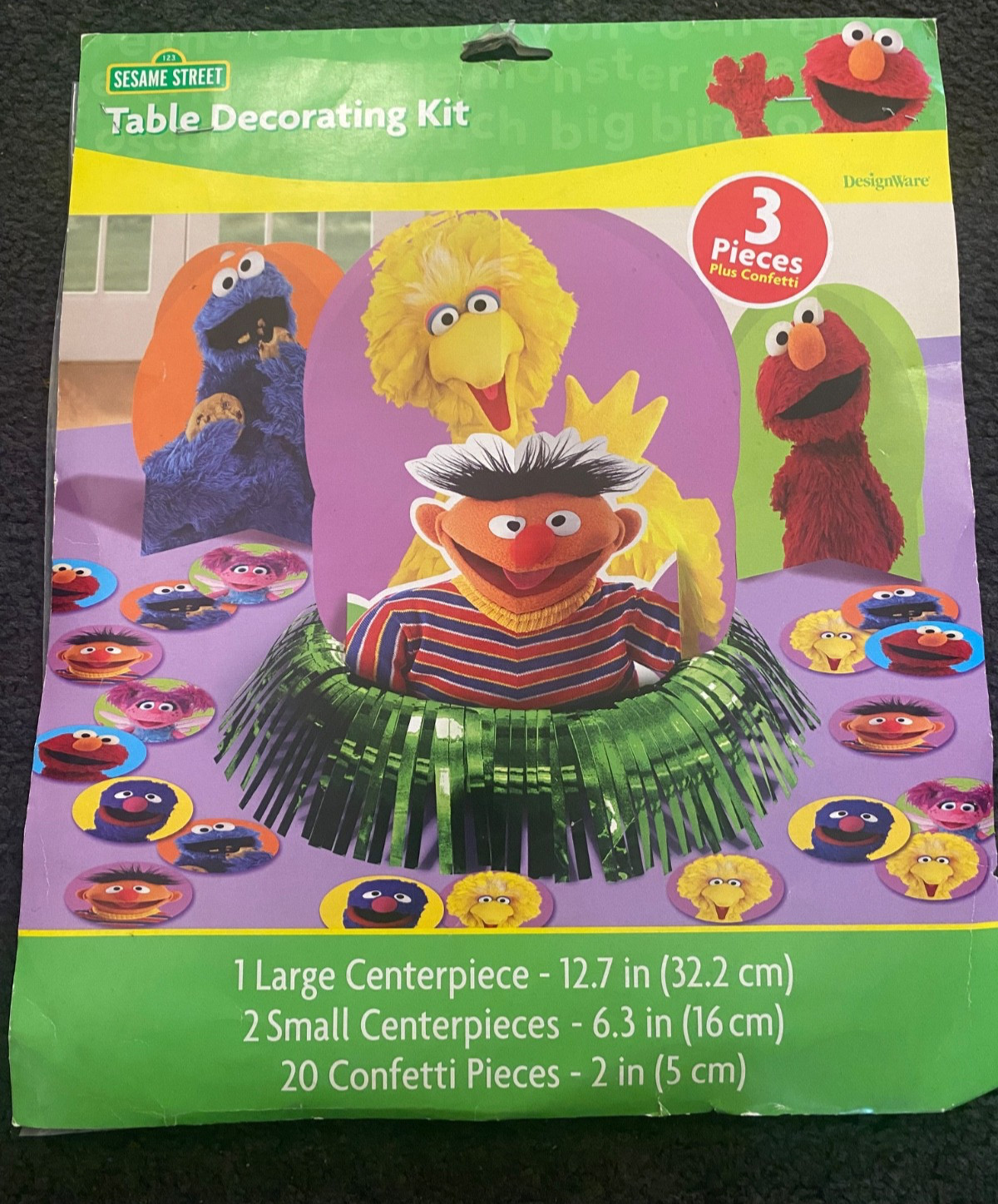 Sesame Street 3 piece Table Decorating Kit Elmo Grover Big Bird Party gallery