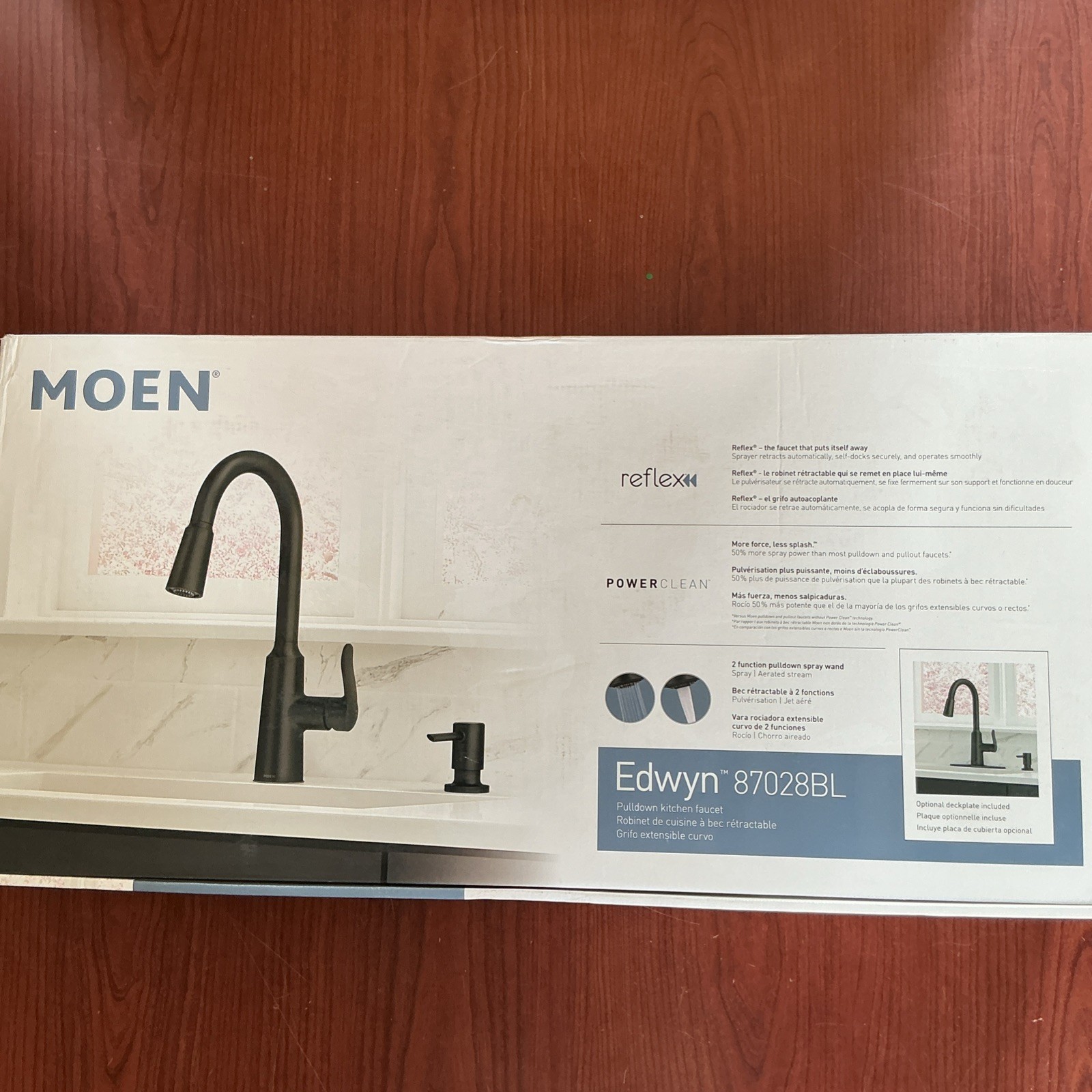 Moen 87028BL Edwin Matte Black Pull-Down 2 Function Sprayer Kitchen Faucet B172 gallery
