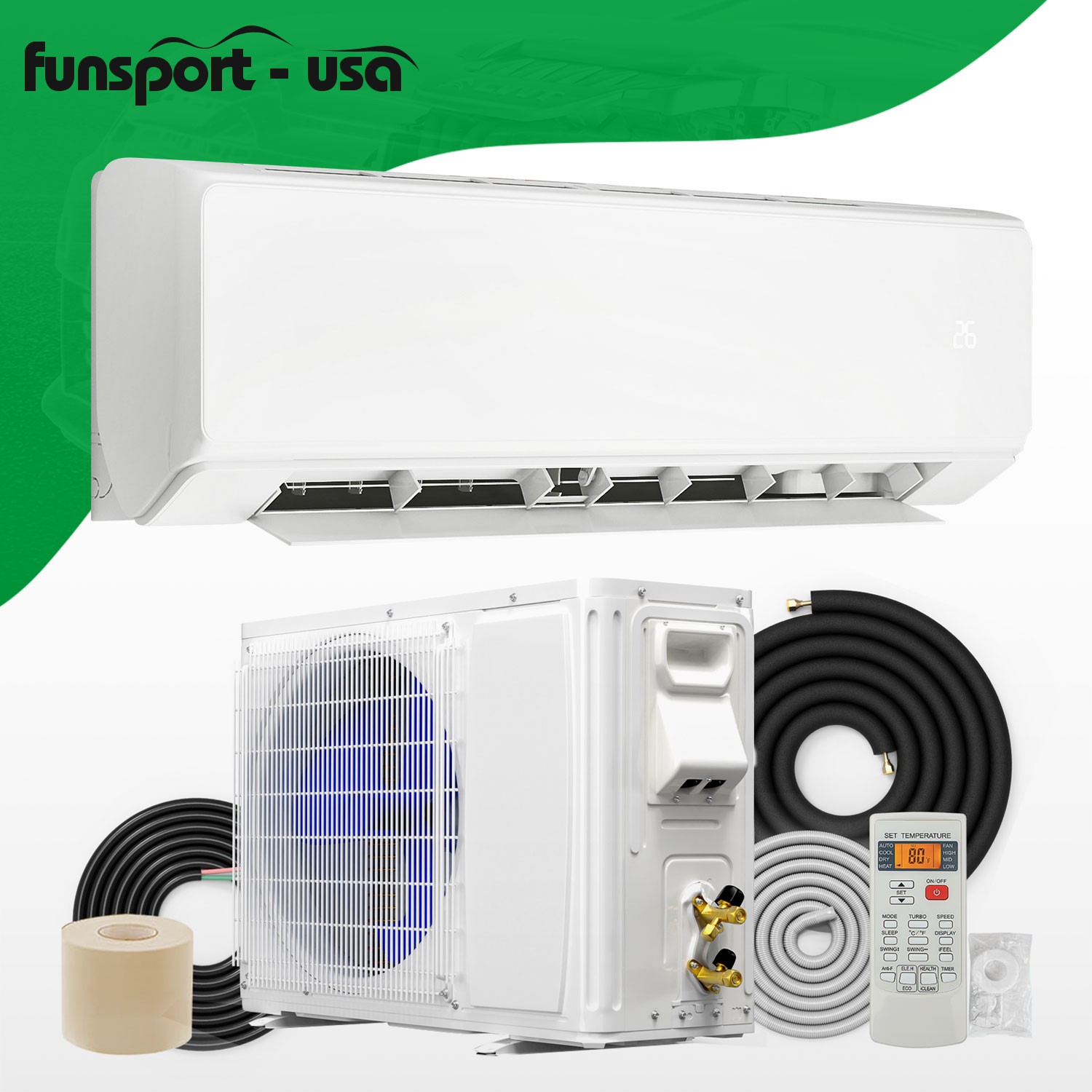 Mini Split Air Conditioner 18,000 BTU Ductless Heat Pump 208-230V Power gallery