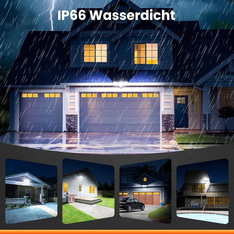 70W LED Spotlight with Motion Sensor Outdoor 6800LM 6500K Cool White Brightness E... gallery