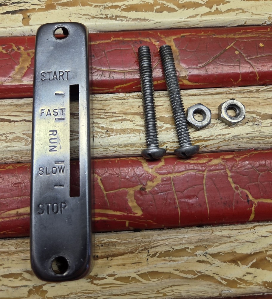 Small Engine Control Panel. Start, Fast, Run, Slow, Stop, Cable Indicator.