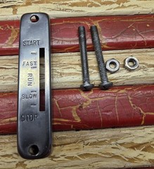 Small Engine Control Panel. Start, Fast, Run, Slow, Stop, Cable Indicator.